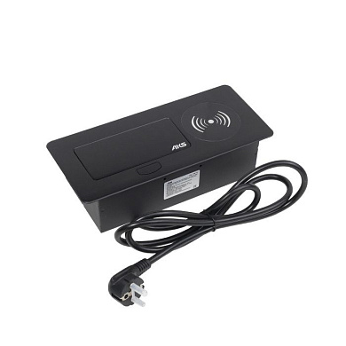 Выдвижной удлинитель NOV 5, 1 розетка, USB + C, wireless, черный KS AKS 108727