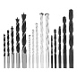 Набор сверл по бетону, металлу, дереву 4-5-6-8-10 мм, 15 шт, пластиковый бокс, цилиндрический хвостовик Sparta 725085