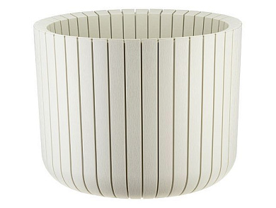 Кашпо ШАТО D380 мм H300 мм 29 л, белый ротанг IDEA М3040