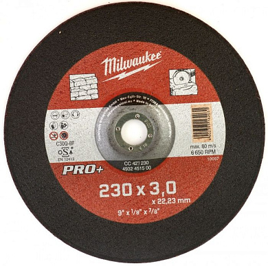 Диск отрезной по камню 230/3 мм CC 42/230 Milwaukee 4932451500