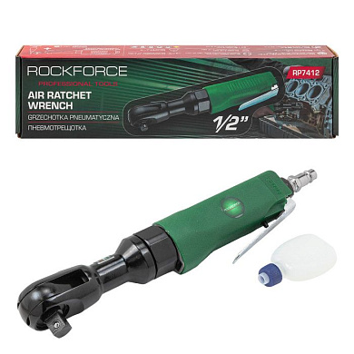 Пневмотрещотка 1/2'' 68 Нм, с прорезиненной рукояткой RockForce RF-RP7412