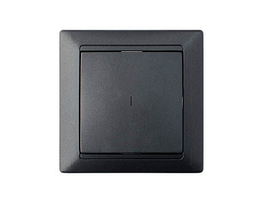 Выключатель 1 клав., cкрытый, 10А, со световой индикацией, графит, Стиль, Bylectrica С1 10-813гр