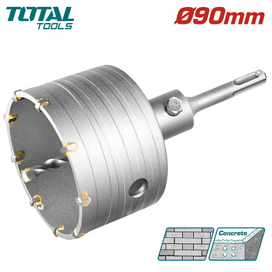 Коронка SDS-plus 90 мм TOTAL TAC430901