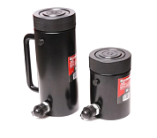 Цилиндр гидравлический с резьбовым штоком и гайкой для фиксации 30 т, ход штока 100 мм, L206 мм, 700bar ForceKraft FK-YG30100LS