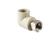 Колено ПП с накидной гайкой 20х1/2", серое, угольник РосТурПласт 15829