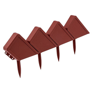 Бордюр ''Кирпич'', 13х300 см, терракот, Россия Palisad 65040