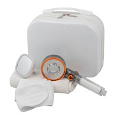 Набор, сумка белая 2149#+полотенце+зеркало52870+повязка на голову на липучке+лейка для душа52057 La and Te beaute LT2Bag