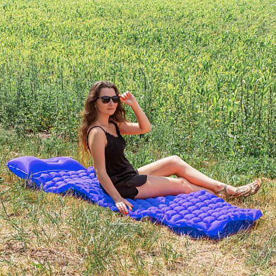 Коврик-матрас надувной туристический, 190х60х5 см, нейлон, 480 гр. KINGTUL KT-TRI-017