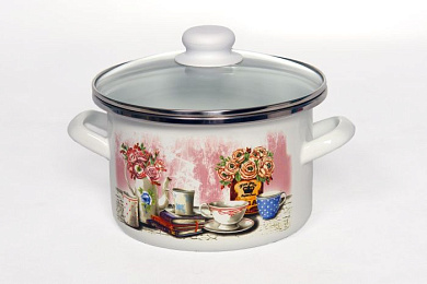 Кастрюля 2,5л (цил.) "Чаепитие" Сантэкс 1-2225112(Бл)(27)