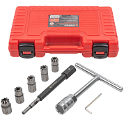 Набор фрез для чистки и восстановления посадочных мест дизельных форсунок 7 пр 15х19, 17х17-2шт, 17х19, 17х21 ммв Forsage F-907G7