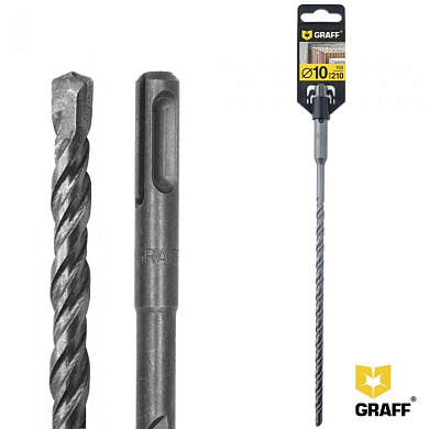 Бур (сверло) по бетону 10x150x210 мм SDS-plus GRAFF 6210210