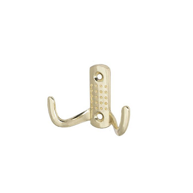 Крючок меб. двухрожковый мет. WP12 золото AKS 62121