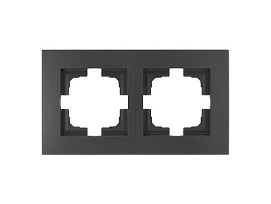 Рамка 2-местная графит, Стиль новый, Bylectrica ЮЛИГ.735212.552гр