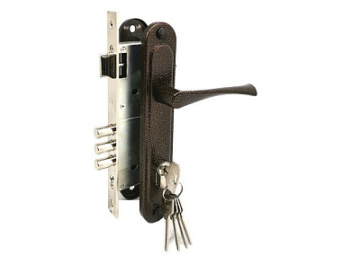 Замок врезной Зенит ЗВ4-85.3, медь ЗЕНИТ БП-00009288