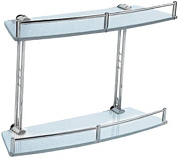Полка в ванную, сталь + стекло, хром Ledeme L1920-2