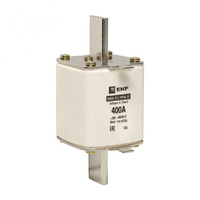 Плавкая вставка ППН-37 400/400А габарит 2 EKF fus-37/400