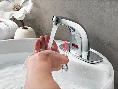 Смеситель для умывальника сенсорный, латунь, хром Ledeme L1055-13