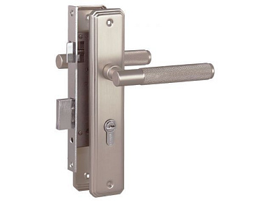 Замок врезной с/руч БУЛАТ ЗВ4-1.70.02.08 ФЕРОНА матовый никель 5 перф.кл. УЗК 15407