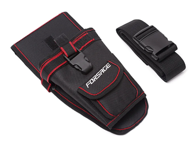Сумка для инструментов поясная типа ''кобура'' с двумя карманаи и ячейками для бит Forsage F-02R063