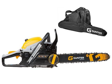 Бензопила, шина 40 см, 16'', 3/8" LP, 1,3 мм, 57 зв., 2.20 кВт, 2.95 л.с., 45 см3 GUNTER MSH-4505