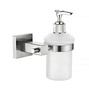 Дозатор жидкого мыла, нержавеющая сталь SUS 304 + стекло, сатин Ledeme L71827