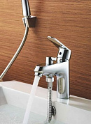 Смеситель для умывальника с душевой лейкой, цинк, хром Loffrey LF81208