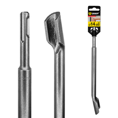 Зубило полукруглое для штробления 14 мм ширина 22 мм SDS-plus GRAFF 61425022