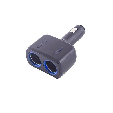 Разветвитель прикуривателя гнезда Черный, предохранитель 5А SKYWAY S02301017