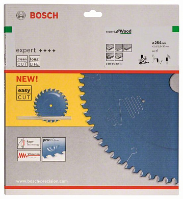 Пильный диск Expert for Wood 254х30 мм Z60 BOSCH 2608642530