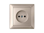 Розетка 1-ая (скрытая, б/з) шампань, Стиль, Bylectrica РС16-305шамп