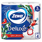 Бумага туалетная "Zewa Deluxe", 3 слоя, 4 рулона