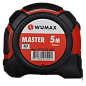 Рулетка измерительная, 5м*25 мм, 2 класс, MASTER, WUMAX 171463505