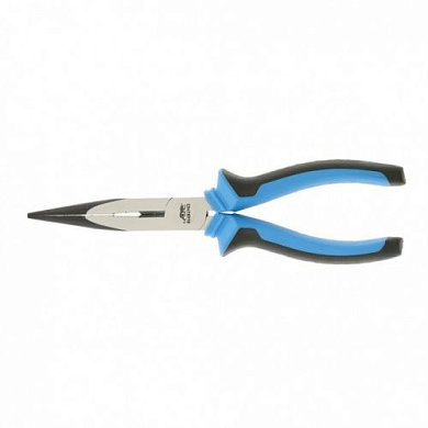 Длинногубцы прямые 160 мм, хром-ванадий, двухкомпонентные рукоятки БАРС 17195