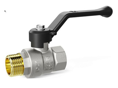 Кран шаровый 1 1/4" нар.-вн. ручка PN25, LD LD.47.122.1.32.M02