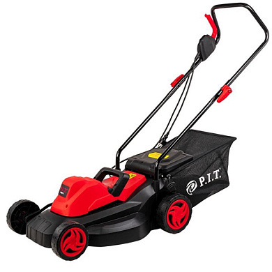 Газонокосилка электрическая, 1600Вт, диаметр кошения 370мм, травосборник 35л PIT PLM 37-C