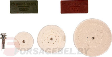 Набор полировочный (55, 75, 100мм) Vorel 25420