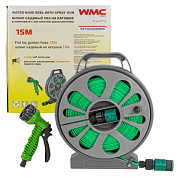 Шланг садовый ПВХ на катушке в комплекте с пистолетом-распылителем 15 м WMC TOOLS WMC-TG7302008 NEW