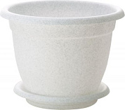 Горшок для цветов Борнео 290 с подставкой №6 мрамор Пластик Репаблик ING42029FМР