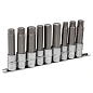Набор головок-бит Spline, Torx, HEX 1/2'' 9 пр. 100 мм RockForce RF-40919L