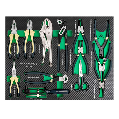 Набор шарнирно-губцевого инструмента 13 пр, в ложементе RockForce RF-K5136