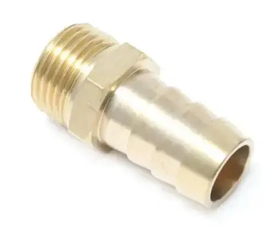 Переходник, наруж. резьба 1/2"-"елочка" 18 мм, 2 шт, хомуты для крепежа, в блистере