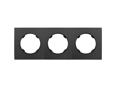 Рамка 3-местная графит, Прованс, Bylectrica ЮЛИГ.735212.500гр