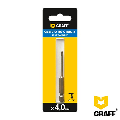 Сверло 4 мм по плитке и стеклу GRAFF 8004740