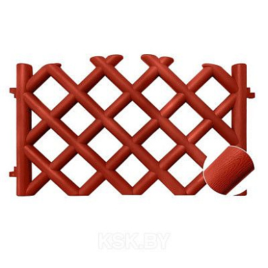 Забор декоративный BAROKKO №5 терракот, 4шт Гарденпласт 00054