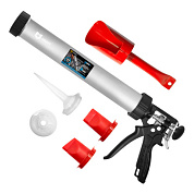 Пистолет для силикона и герметика закрытый 600 мл с насадками С401 (набор) GRAFF 2403001