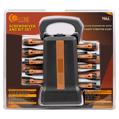 Набор отверток SL, PH, отверток для точных работ SL, PH, Torx, биты SL, PH, PZ, Torx, головки 7-13 мм 44 пр FORSTIME FT-7044