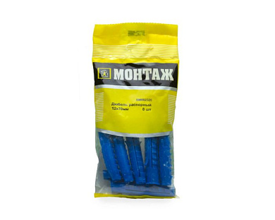 Дюбель распорный 12х70 TCHAPPAI, 8 шт МОНТАЖ BM002320