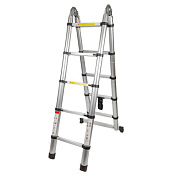 Лестница телескопическая двухсекционная 0.4/0.8-1.6/3.2 м, 10 ступенек, нагрузка 150 кг, ForceKraft FK-BL-HT205