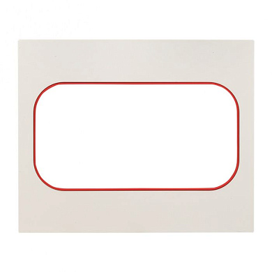 Стокгольм Рамка для розетки 2-местная белая с линией цвета красный EKF PROxima EYM-G-304-20