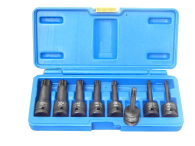 Набор головок-бит TORX ударных T30-Т80 1/2'' 8 пр Forsage F-4088MPB